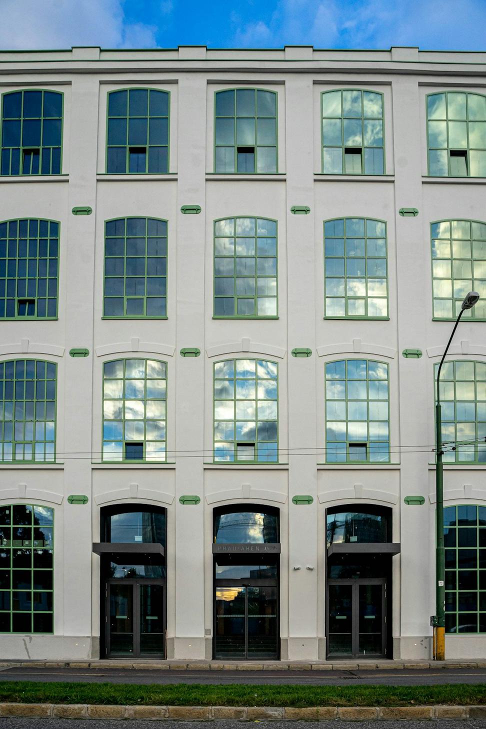 Restored maritime building exterior